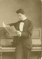 Ignatz Waghalter als Student der Akademie der Künste in Berlin, um 1902. Fotograf*in unbekannt. Foto: privat.