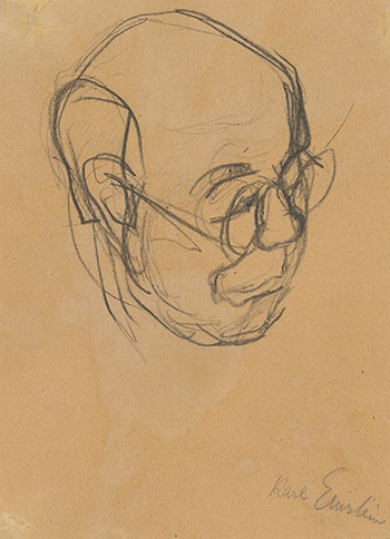 Rudolf Großmann, Portrait Carl Einstein, Handzeichnung, Kreide über Bleistift, 1920er Jahre. Akademie der Künste, Berlin, Kunstsammlung, Inventar-Nr.: HZ 2719. CC BY-NC-ND 4.0.